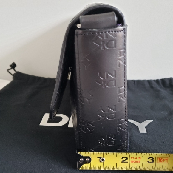 DKNY Black Leather Shoulder Bag - Picture 9 of 13